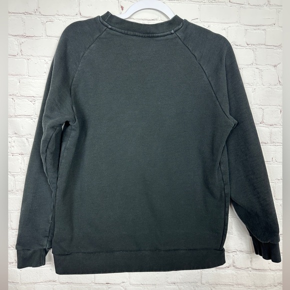 Adidas‎ Trefoil Big Logo Spell Out Black Crewneck Pullover Jumper Sweatshirt M - Picture 5 of 5